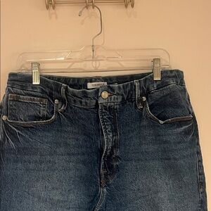 Good American Indigo frayed hem Jeans